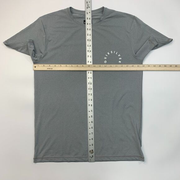 Quiksilver T Shirt Mens S Small Gray Short Sleeve Moisture Wicking Stretch Tee - Picture 6 of 11
